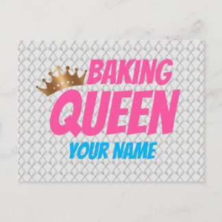 Baking Queen Pattern for Cake and Sweets Lovers Feestdagenkaart