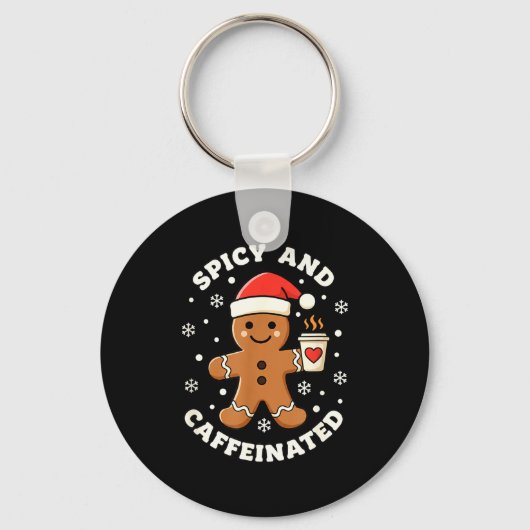 Baking Scy And Caffeinated Gingerbread Coffee Chri Sleutelhanger (Voorkant)