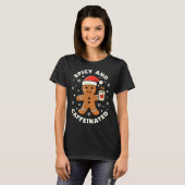 Baking Scy And Caffeinated Gingerbread Coffee Chri T-shirt (Voorkant volledig)