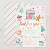 Baking Spirit Bright Holiday Party kerstake Kaart (Voorkant / Achterkant)