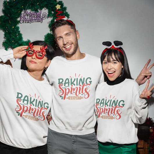 Baking spirits bight Grappig kerst T-shirt