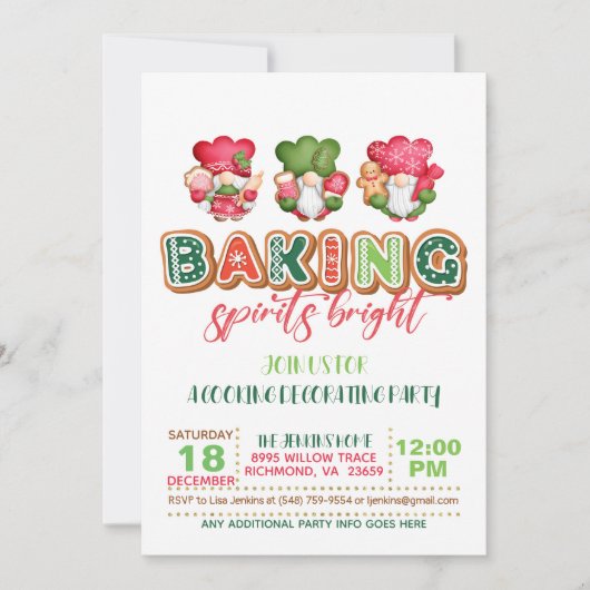 Baking Spirits Bright avec Invitation Gnomes - WH (Devant)