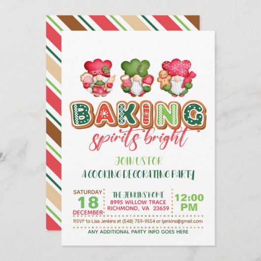 Baking Spirits Bright avec Invitation Gnomes - WH (Devant / Derrière)