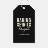Baking Spirits Bright Black Christmas Cadeaulabel (Voorkant)