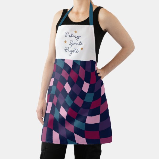Baking Spirits Bright Bold Warped Geruit Schort (Insitu)