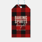 Baking Spirits Bright Buffalo Plaid Christmas Cadeaulabel (Voorkant)