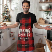 Baking Spirits Bright Buffalo Plaid Christmas Schort