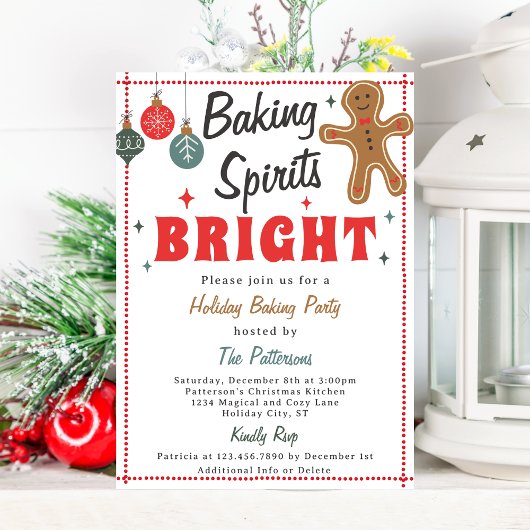 Baking Spirits Bright Christmas Cookie Decorating  Kaart