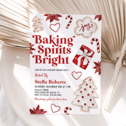 Baking Spirits Bright Christmas Cookie Exchange Kaart