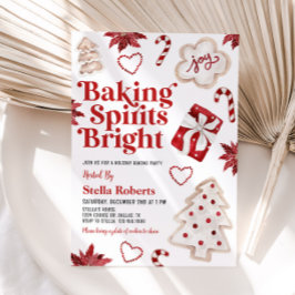 Baking Spirits Bright Christmas Cookie Exchange Kaart