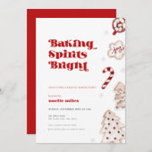 Baking Spirits Bright Christmas Cookie Invitation (Devant / Derrière)