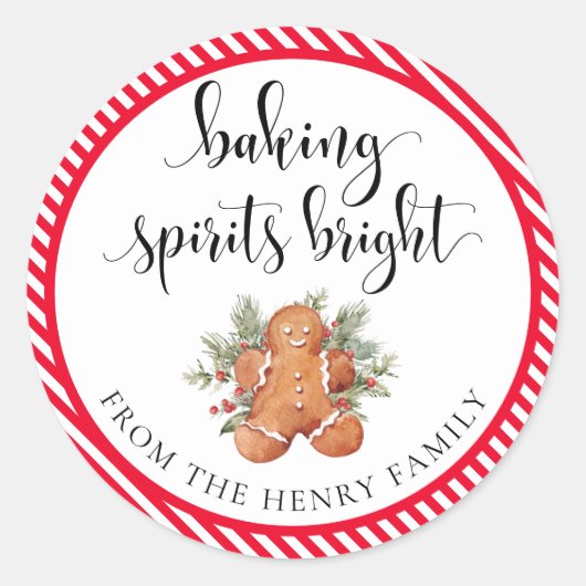 Baking Spirits Bright Christmas Gig Stickers (Devant)