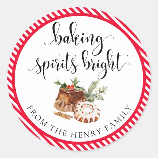 Baking Spirits Bright Christmas Gig Stickers (Devant)