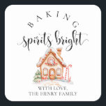 Baking Spirits Bright Christmas Gig Stickers<br><div class="desc">Ces autocollants-cadeaux de Noël à l'esprit pâtissier sont l'ajout parfait à vos cadeaux de vacances faits maison. Les autocollants peuvent être personnalisés avec votre nom. Le texte du script n'est pas modifiable. Tous les autres textes sont modifiables et peuvent être customisés selon vos besoins. Pour une personnalisation plus avancée de...</div>