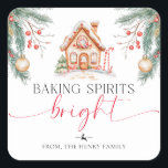 Baking Spirits Bright Christmas Gig Stickers<br><div class="desc">Ces stickers de marque-cadeau de Noël à l'esprit pâtissier sont l'ajout parfait à vos cadeaux de vacances faits maison. Les étiquettes peuvent être personnalisées avec votre nom. Le texte du script n'est pas modifiable. Tous les autres textes sont modifiables et peuvent être customisés selon vos besoins. Pour une personnalisation plus...</div>