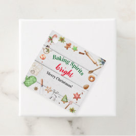 Baking Spirits Bright Christmas Holiday Party Bedankjes Labels