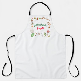 Baking Spirits Bright Christmas Holiday Schort