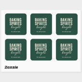 “Baking Spirits Bright Christmas Vierkante Sticker (Vel)