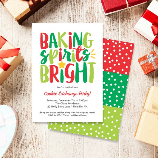 Baking Spirits Bright Cooke Swap Kerstfeest Kaart