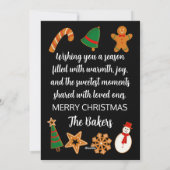 Baking Spirits Bright Cookie Custom Foto Feestdagenkaart (Achterkant)