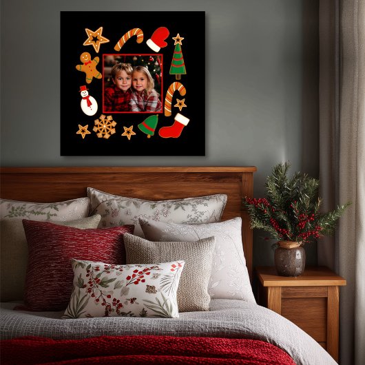 Baking Spirits Bright Cookie Custom Photo Canvas Afdruk