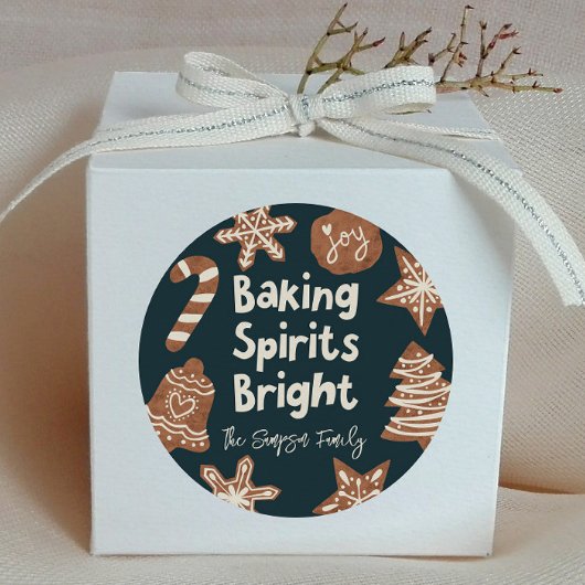 Baking Spirits Bright Cookie Exchange Gift Label