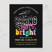 Baking Spirits Bright Cookie Exchange Party Briefkaart (Voorkant)