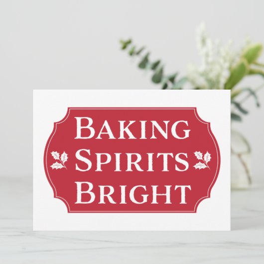 Baking Spirits Bright Cookie Exchange Party Kaart (Staand voorkant)