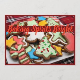 Baking Spirits Bright Cookie Party uitnodigingen