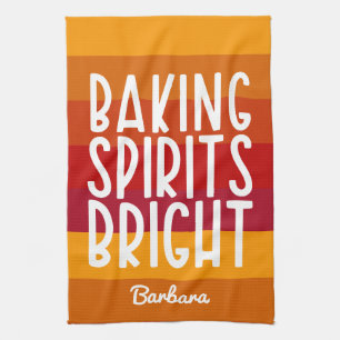 Baking Spirits Bright Custom Thanksgiving Theedoek