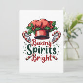 Baking Spirits Bright Funny Baking Chef Baker Bedankkaart (Staand voorkant)