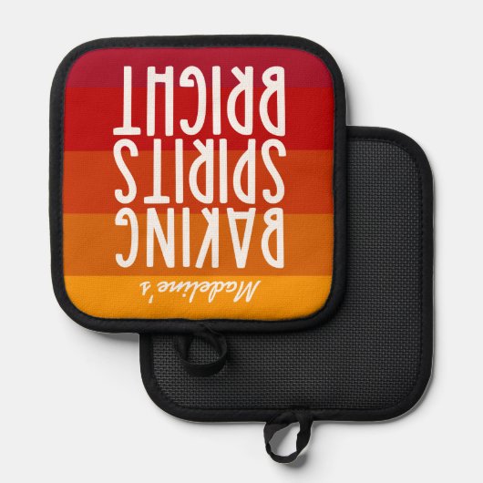 Baking Spirits Bright | Funny Thanksgiving Pannenlap (Voorkant / Achterkant)