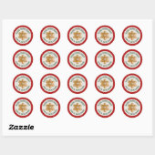 Baking Spirits Bright | Gingerbread Cookie Custom Ronde Sticker (Vel)