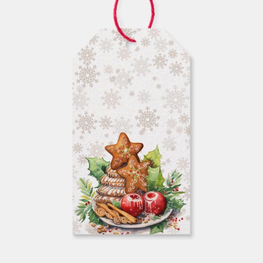 Baking Spirits Bright Gingerbread Cookies Favor Cadeaulabel (Achterkant)