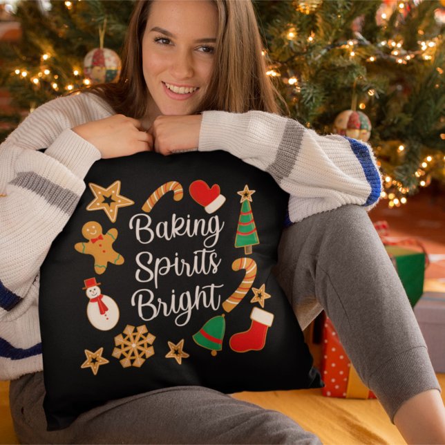 Baking Spirits Bright Gingerbrood kerstkoekje Kussen (Creator heeft geüpload)