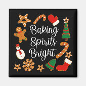 Baking Spirits Bright Gingerbrood kerstkoekje Magneet (Voorkant)