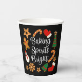 Baking Spirits Bright Gingerbrood kerstkoekje Papieren Bekers (Voorkant)