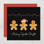 Baking Spirits Bright Gingerbrood Mannen Feestdagenkaart (Voorkant / Achterkant)