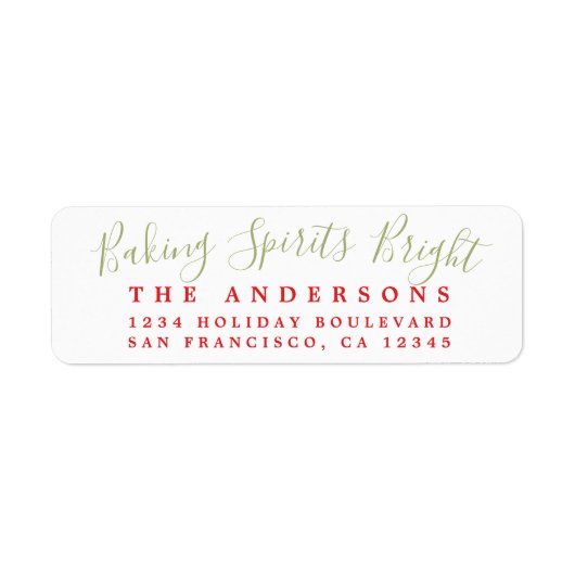 Baking Spirits Bright Holiday Étiquette (Devant)