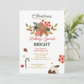 Baking Spirits Bright Invitation Kaart (Staand voorkant)