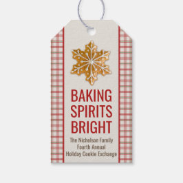 Baking Spirits Bright | Kerstkoekje gelegd Cadeaulabel