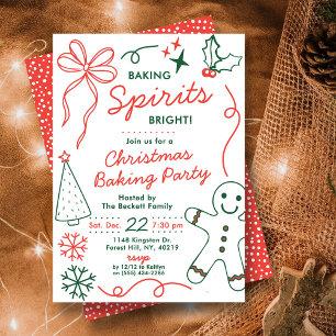 Baking Spirits Bright   Kerstkoekjes ruil-feestje Kaart