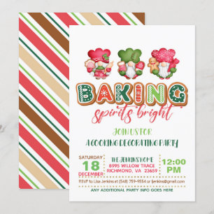 Baking Spirits Bright met Gnome Uitnodiging - WH