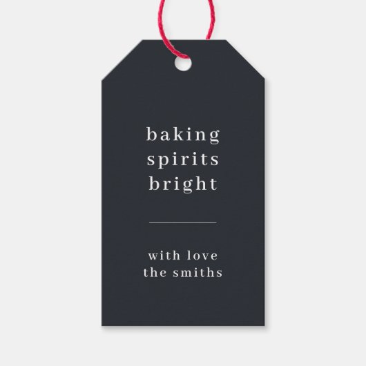 Baking Spirits Bright | Modern Stylish Trendy Fun Cadeaulabel (Voorkant)
