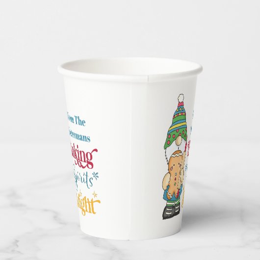 Baking Spirits Bright Monogram Cookie Kerstmis Papieren Bekers (Rechts)