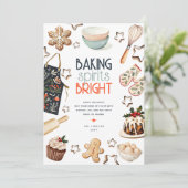 Baking Spirits Bright Non-Photo Christmas Feestdagenkaart (Staand voorkant)