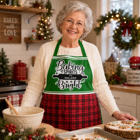 Baking Spirits Bright Op maat Kerstmis Schort