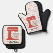 Baking Spirits Bright Retro Mixer Ovenwant & Pannenlap Set (Voorkant / Achterkant)