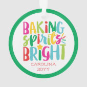 Baking Spirits Heldere Kleurrijke Chef Cook Kerstm Ornament (achterkant)