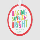 Baking Spirits Heldere Kleurrijke Chef Cook Kerstm Ornament (voorkant)